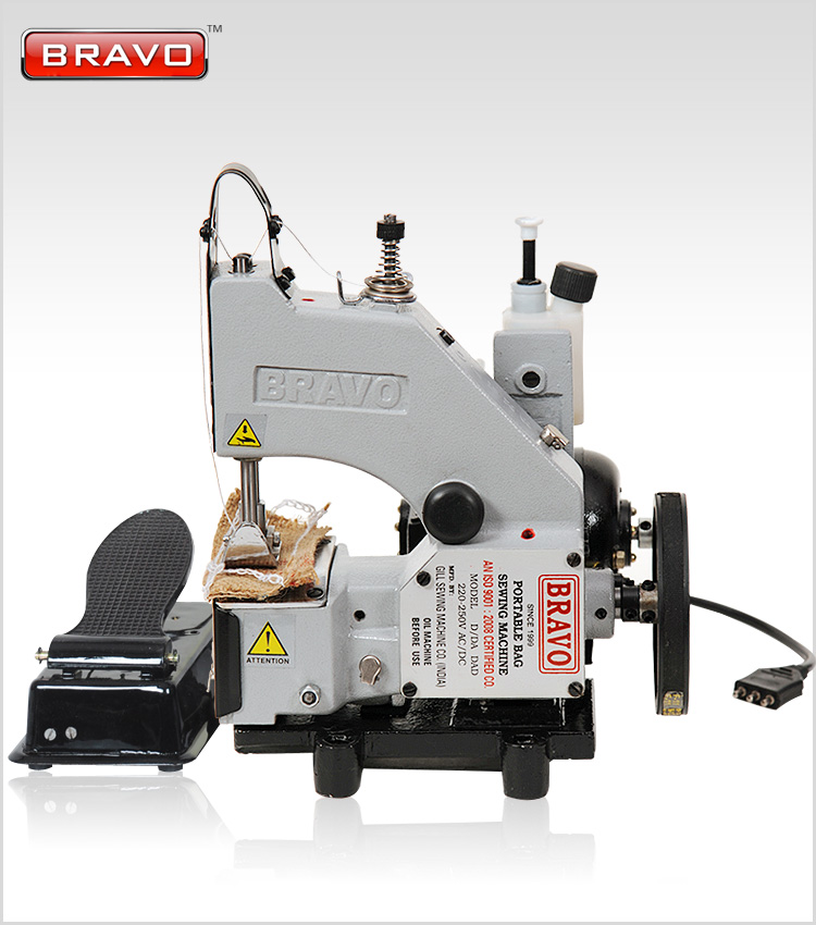 Bravo Portable Bag Closer Single Needle Machine with Pump and Regulator